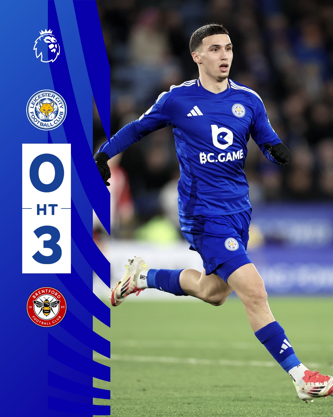 半場0-3！萊斯特若不進球輸球，將主場6連敗0進球創(chuàng)歷史最糟戰(zhàn)績