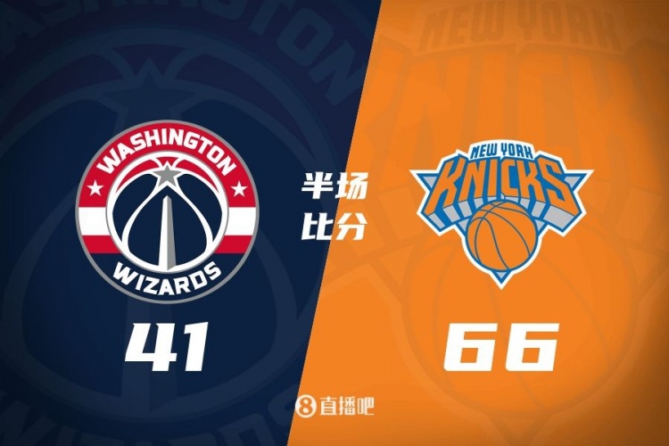 半場戰(zhàn)報：大橋16中10爆砍24分 奇才三分16中2 尼克斯領先25分
