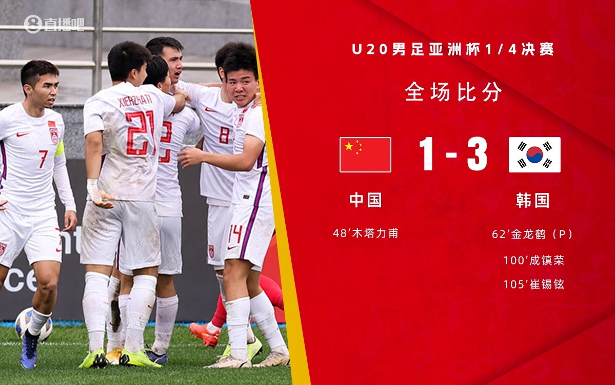 復(fù)仇！U22國足絕殺復(fù)仇韓國，2年前U20亞洲杯加時憾負(fù)無緣世青賽