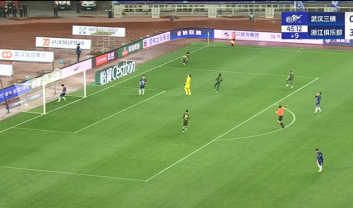 18歲王鈺棟中超處子球！三鎮(zhèn)后防白給，浙江半場4-0領(lǐng)先