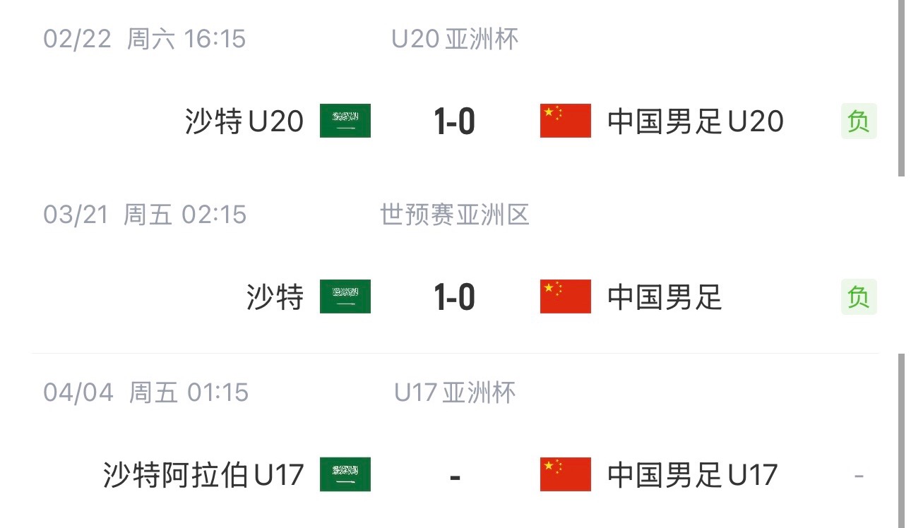 國字號三遇沙特！國少U17亞洲杯首戰(zhàn)對陣沙特，此前國足&國青均負(fù)