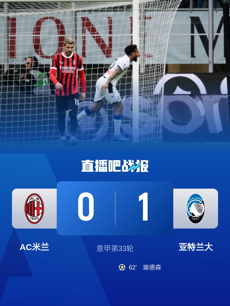 米蘭雙雄本輪均0-1輸球，周中意杯半決賽次回合再對(duì)決